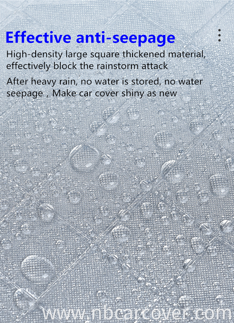 Wholesale extorior accessory silver UV-proof water resistant foldable pvc padded anti hail car cover